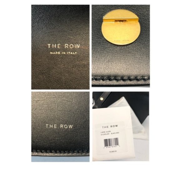 THE ROW Large Julien Black Leather Shoulder Bag - Picture 11 of 12